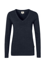 HAKRO Damen V-Pullover Merino-Wolle