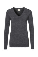 HAKRO Damen V-Pullover Merino-Wolle